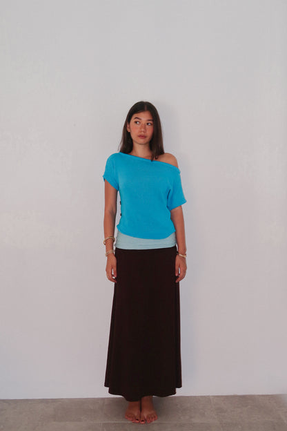 005 - daniella top in aquamarine