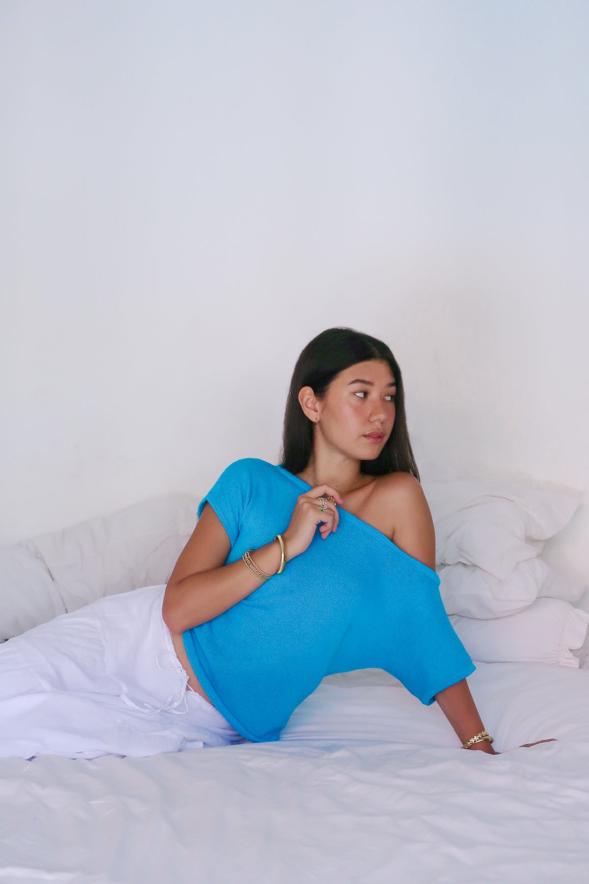 005 - daniella top in aquamarine
