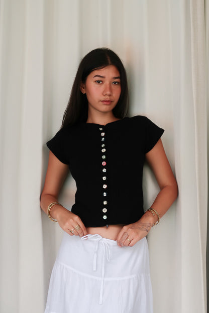 004 - charm top in noir