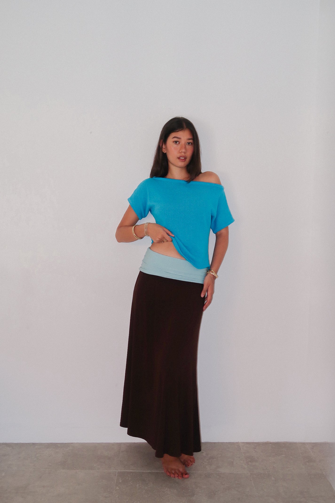 005 - daniella top in aquamarine