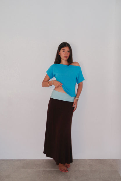 005 - daniella top in aquamarine