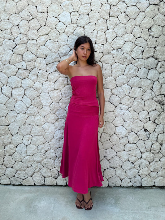 008 - gloria skirt in seafoam/hibiscus
