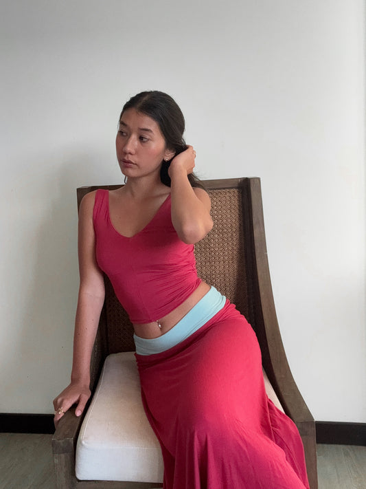 006 - emily top in hibiscus