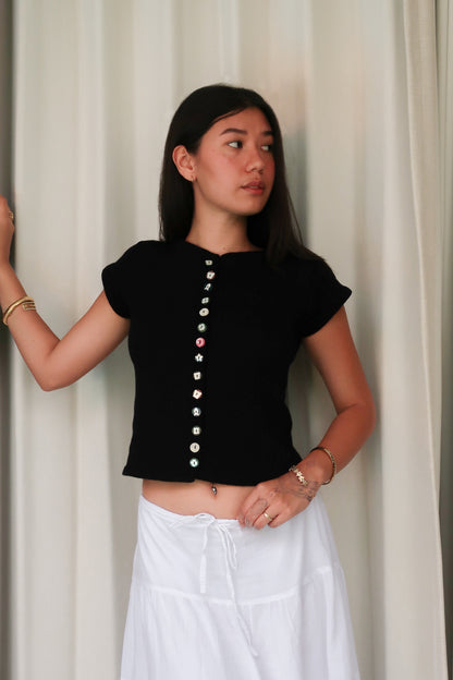 004 - charm top in noir